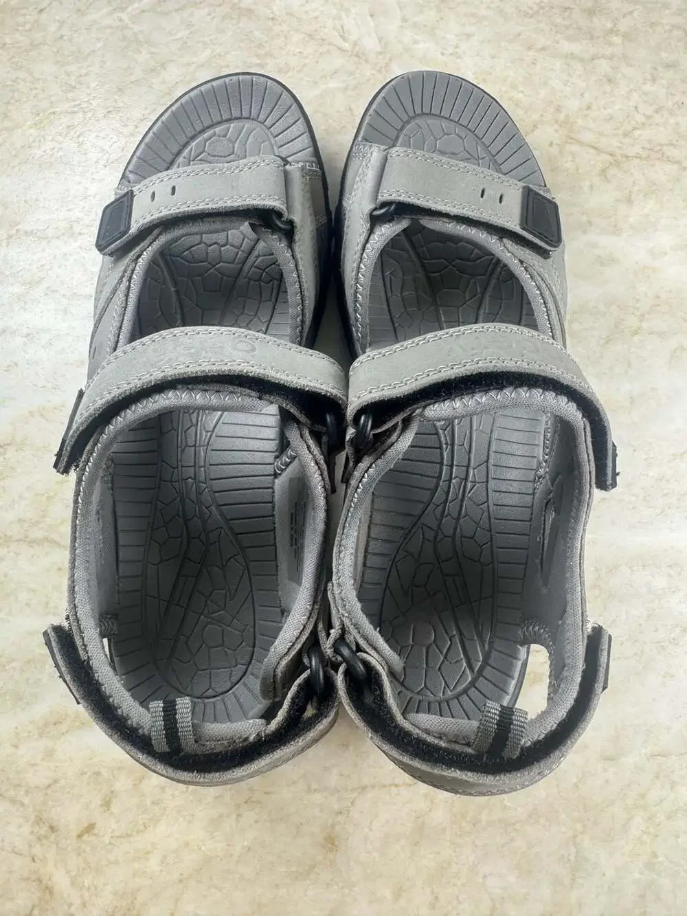 GDEFY VersoShock Hiking Sandals Mens 10 Gray Leather Comfort Outdoor Trail